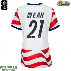 Förenta stater Timothy Weah #21 Hemmatröja Kvinnor VM 2026 Kortärmad